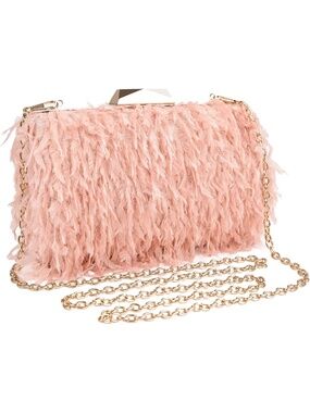 〽️ Women's Light Pink Clutch Purses Banquet Prom Buckle Evening Crossbody Bag